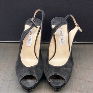 Black Suede Jimmy Choo Heels